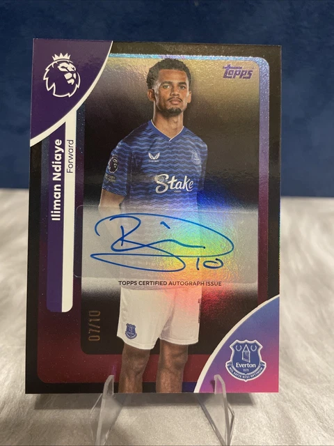 2025/26 Topps Iliman Ndiaye Auto #07/10 Sp Everton Premier League Soccer Card