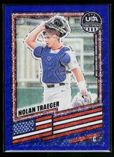 2026 Panini Stars & Stripes Blue Disco /149 Card #128 Nolan Traeger
