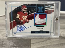 2022 IMMPECCABLE ELEGANCE PATCH PLATINUM MARCUS ALLEN On CARD AUTOGRAPH HOF 1/1