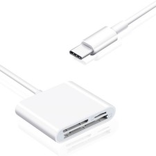 Type-C to CF SD MicroSD Card Reader Adapter Plug Play for Smartphone iPad Mac
