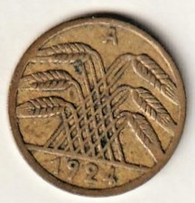 5 Reichspfennig | 1924-A | Germany | Weimar Republic | Extra Fine + | KM# 39
