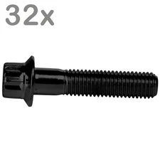 32  split rim bolts M7x32 Steel black for BBS Rial Schmidt O.Z. Dynatech Carline