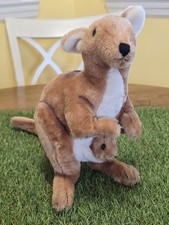 Vintage 1975 Dakin Kangaroo Baby Joey Plush 12" Stuffed Animal Figure