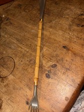 Vintage Shoehorn Back Scratcher Faux Bamboo Handle 21  