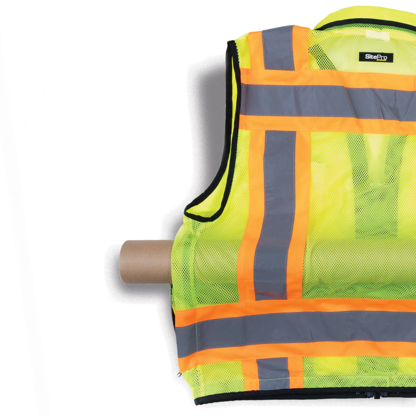 DW SitePro SITEGEAR Premium Surveyor Safety Vest: X-Large (Fluorescent Lime) image 2