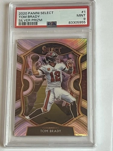 2020 PANINI SELECT #1 TOM BRADY SILVER PRIZM CONCOURSE PSA 9