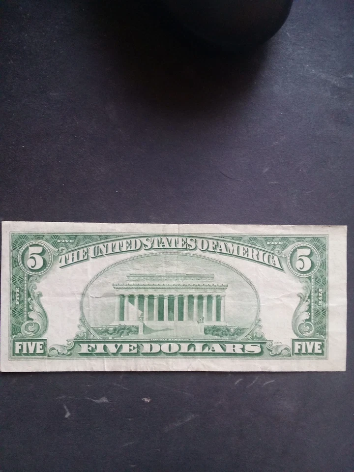1950 C Series $5 Dollar Bill Federal Reserve Bank Note - Image 2 of 4