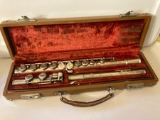 Vintage Artley Silver Plated Flute with Case Elkhart Indiana