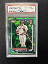 2024 Bowman Sapphire Roman Anthony Chrome Prospects Green /99 PSA 10