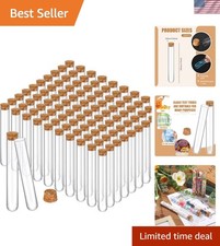 100PCS Glass Tubes 20x150mm with Cork Stoppers for Crafts  Experiments
