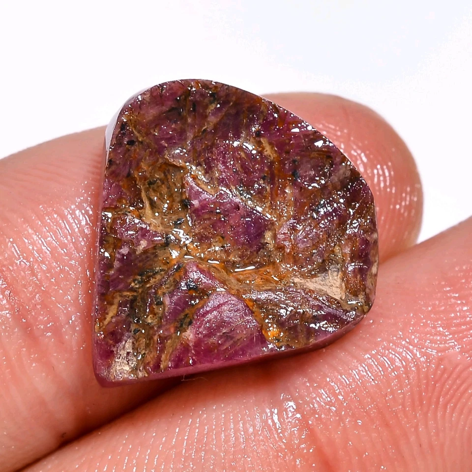 11.5 Ct. Rare Top Grade Quality 100% Natural Pink pyrite Ruby texture druzy Fanc - Image 4 of 4