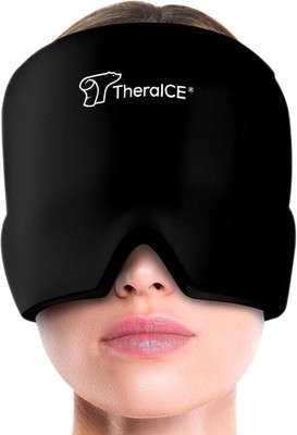 TheraICE Migraine Relief Cap, Soothing Headache Hat Ice Pack Mask, Face Cold... 