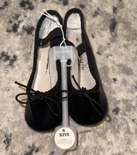 Danskin Freestyle Toddler Girls Size 9 Ballet Slippers Dance Shoes Black New