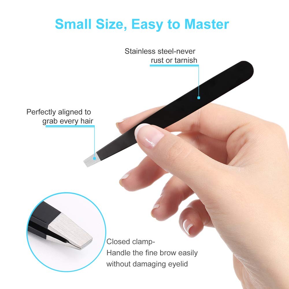 6 PCS  Stainless Steel Professional Precision Tweezer Kit for Facial Hair