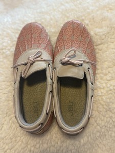 JBU water Shoes 9.5, Pink/Tan, Slip On Style