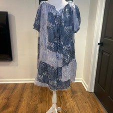 ZAC & RACHEL WOMAN Sz 1X  Lined Patchwork Lightweight Boho Lagenlook Cottagecore