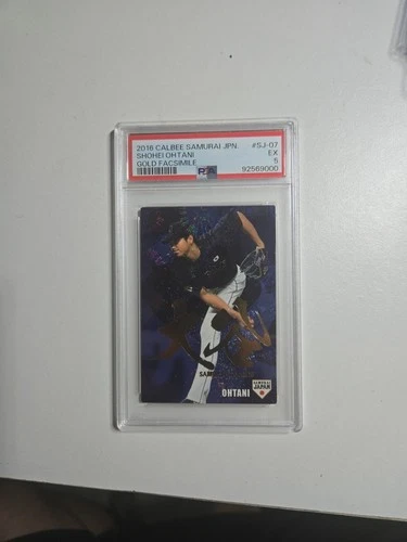 2016 Calbee Samurai Japan Shohei Ohtani #SJ-07 Gold Foil Signature (RC) PSA 5 🚀