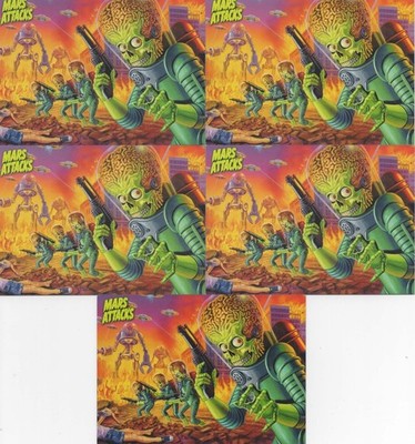 2013 MARS ATTACKS INVASION ALIEN APOCALYPSE BULK LOT OF 5 PROMO CARDS P1