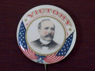 campaign pin pinback button political badge election LOCAL ADVERTISING 1.25"