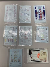 Powerslide Salvinos JR Nascar Model Decals Sheet Mixed Lot