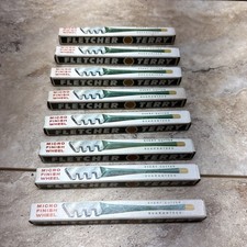 Lot of 8 Vintage Fletcher-Terry No. 01 Glass Cutter Gold Tip Made in USA