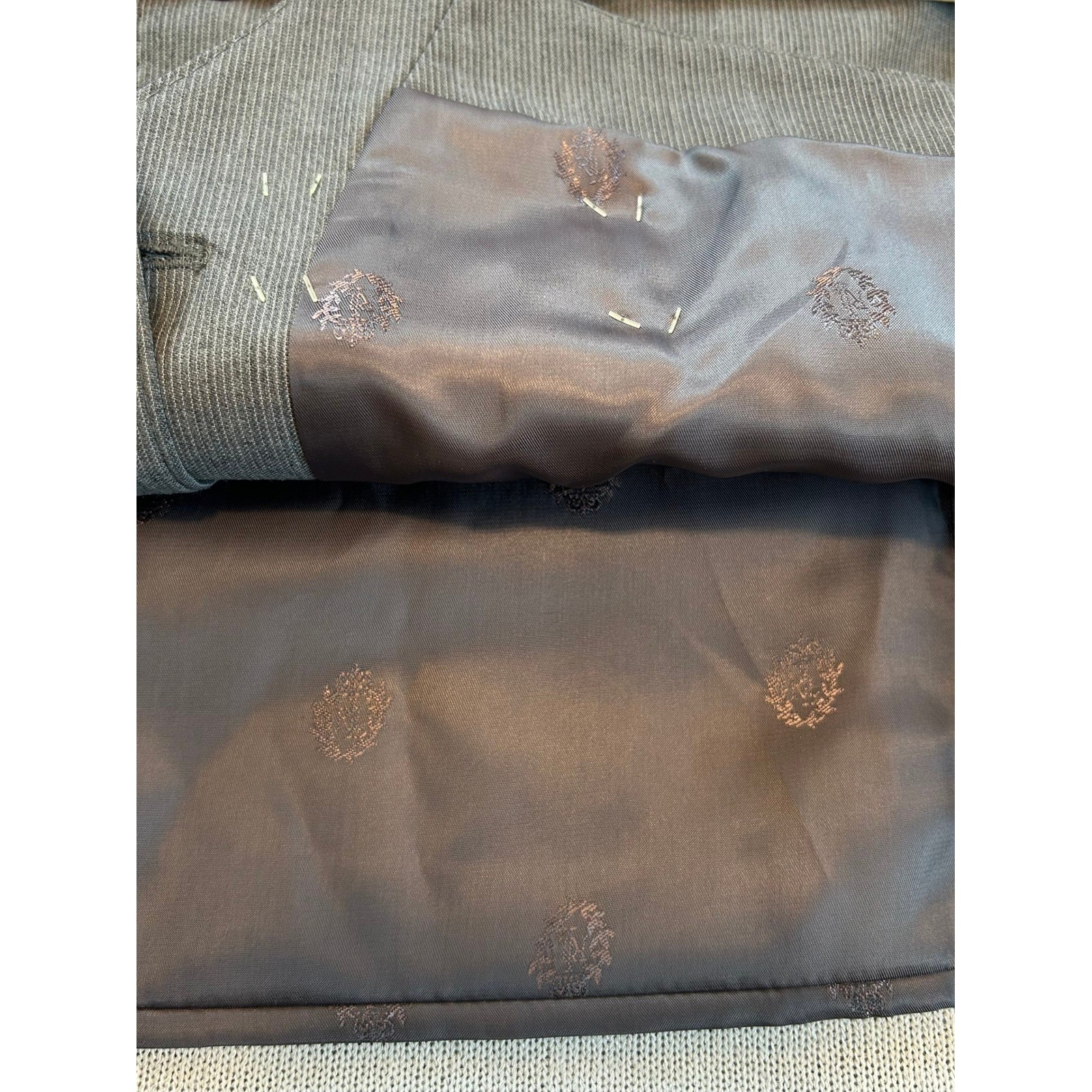 NWT Lauren Ralph Lauren Mens Grey Pinstripe Wool Slim Fit Waistcoat Vest 48REG thumbnail 4