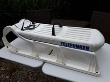 seltener TELEFUNKEN Rodelschlitten Plastik von 1985 aus  Lagerfund Wintersport