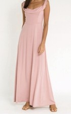 Reformation Dress Maxi Off Shoulder Blush Size 4 Fits 12 14 Viscose Designer 