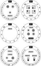 MANWU 6 Stove Dials Sticker for Burner Cooktop Hob Cooker Top Oven Replacement A