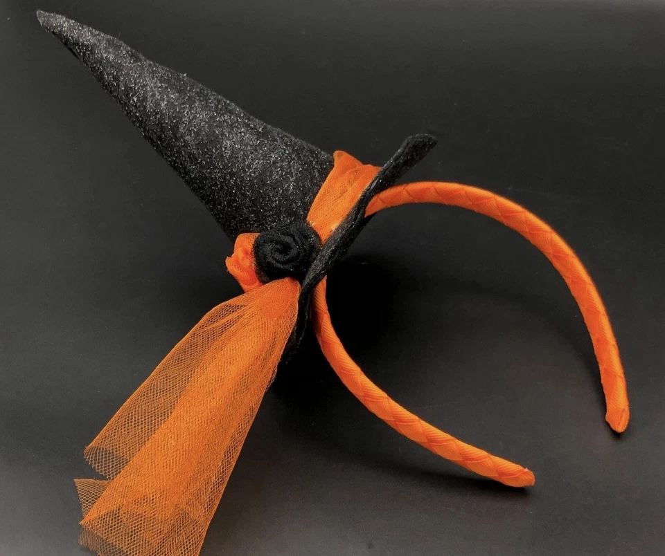 Sombrero de bruja Diadema Mini Sombrero Diadema Burlesque Tocado Sombrero de bruja Tocado Foto 2 de 3