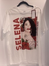 Selena Quintanilla Amor Prohibido" White Graphic T-Shirt Women's Size M New