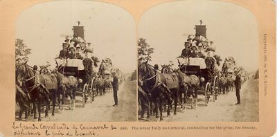 Stereoscopie Stereoview Kilburn Karneval -gespann