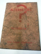 KAL EQUIP ALTERNATOR REGULATOR DIODE STATOR ROTOR TESTING TESTER BOOKLET O575-33
