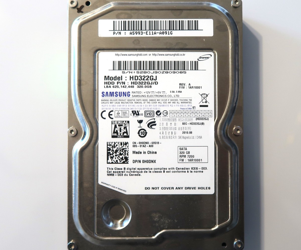Samsung HD322GJ HD322GJ/D REV.A FW:1AR10001 (S2B) 320gb 3.5