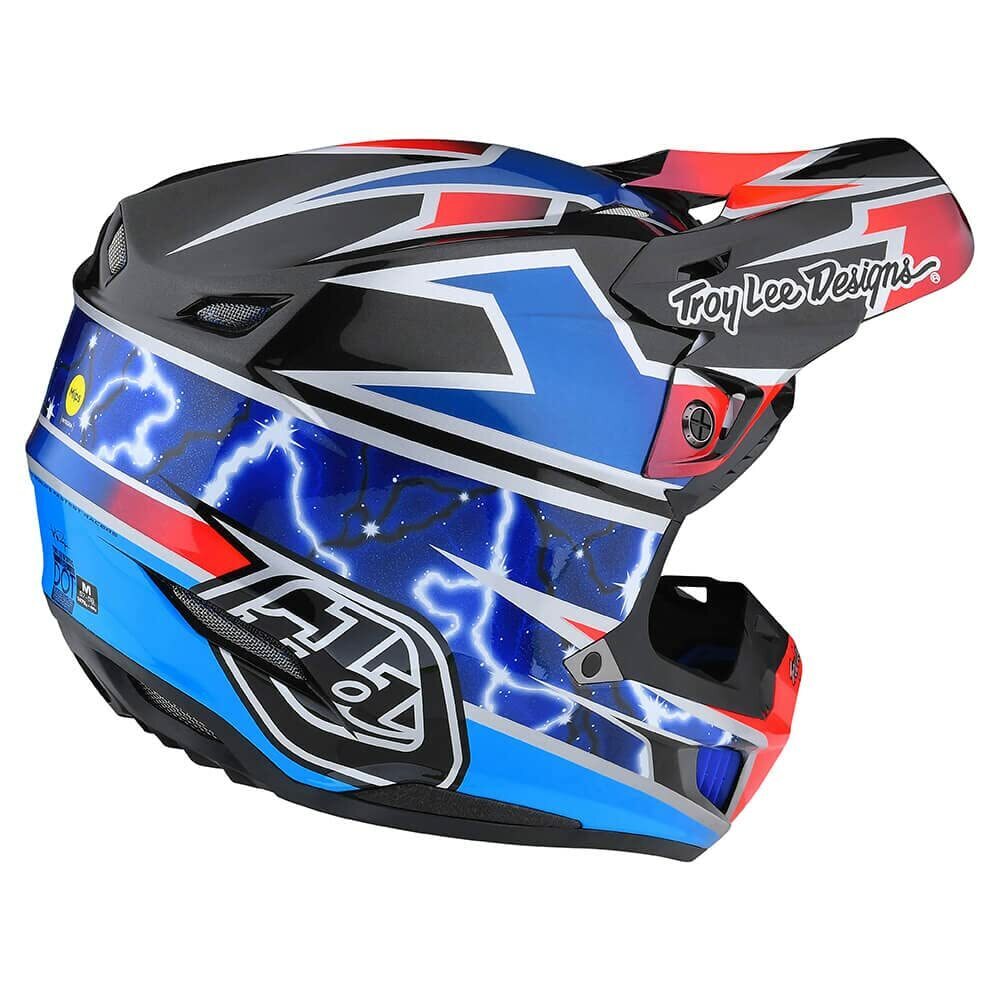 Troy Lee Designs SE5 Composite Helmet Lightning Blue Size Small
