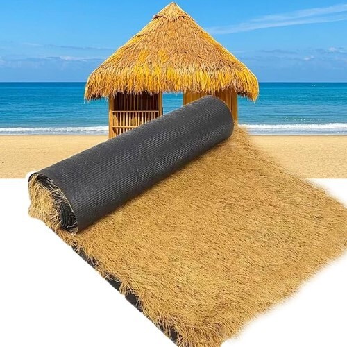 Copertura in Paglia Sintetica 1x10m | Rotolo Thatch Resistente Esterni
