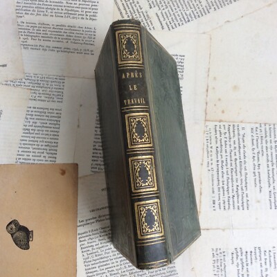 Romantic Binding Book Embossed After Work 19th Century