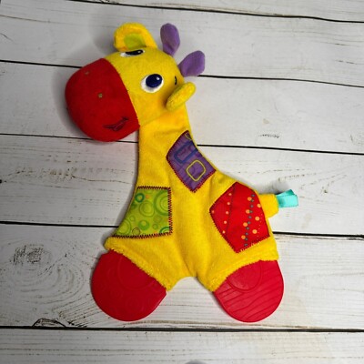 Bright Starts Giraffe Teether Toy With Textured Feet & Crinkle Fabric