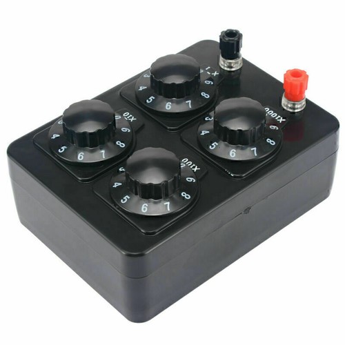 J2362 Präzisions variabler Widerstand Dekade Box Kasten 0-9999Ohm Lehrinstr NEW - Bild 6 von 6