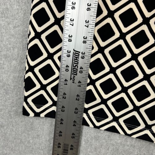 Abito midi Lauren Ralph Lauren donna 10 nero bianco geometrico annodato cambio vintage - Foto 3 di 11