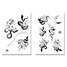  Tattisfy Tattooist - UHA Tattoo Sticker Snake 2types