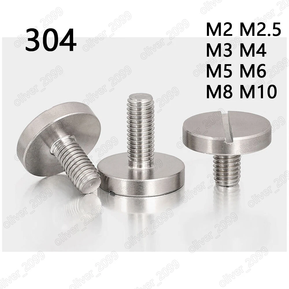 304 Stainless Steel Slotted Round Large Flat Head Screws M2 M3 M4