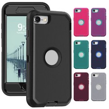 For iPhone SE 2020/SE 2022 Case Shockproof Heavy Duty Rubber Protective Cover