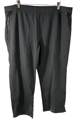 GRAVER Susan Graver  Ponte Knit Pull-On Ankle Pants Thunder Grey