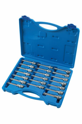 Laser Tools 8048 Ball Ended Long Socket Bit 20pc Set 1/2''D Hex Star Spline S2