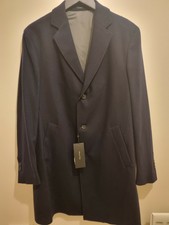 Massimo Dutti - Blue Wool And Cashmere Blend Coat - Size 40 - Rrp £269
