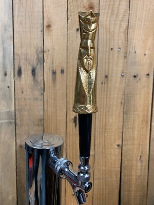 Chess Tap Handle For Kegerator Vtg King Metal Trophy The Queen s Gambit