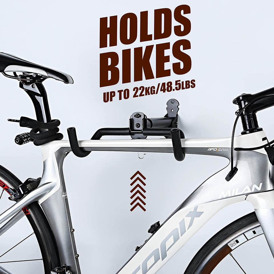 Bike Wall Mount Hanger Horizontal Bicycle Indoor Storage Rack