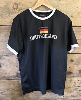 Identic Deutschland Germany #13 Black Soccer Jersey Mens Size L/52-54