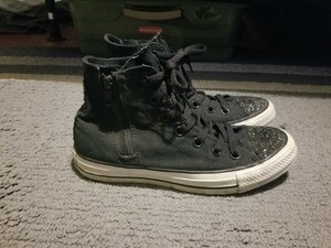 converse grey high tops womens